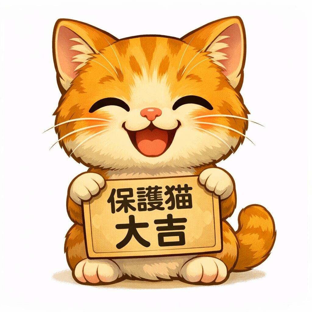 保護ネコ大吉