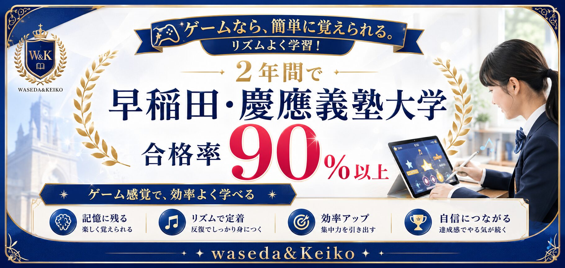 早稲田大学・慶應義塾大学・上智大学の合格実績